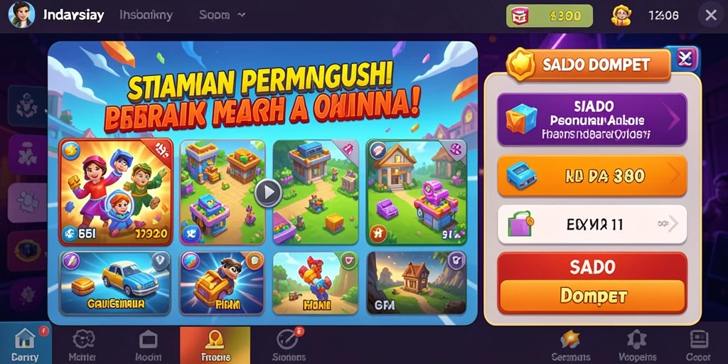 Level permainan yang penuh tantangan dan keseruan.